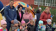 Na akci si dti spolen zasportovali, podpoila je 1. námstkyn Jindra...