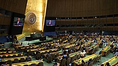 Ruský ministr zahrani�í Sergej Lavrov na Valném shromá�d�ní OSN v New Yorku...