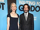 Alexandra Grantová a Keanu Reeves v New Yorku (28. zá�í 2025)