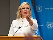 Mluví ruské diplomacie Marija Zacharovová (27. záí 2025)