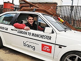 Auto pezdívané car-puccino, pohánné kávou, které ídil televizní moderátor...