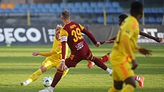 Momentka z utkání MOL Cupu mezi Jihlavou a Duklou.