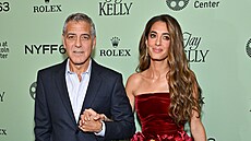 George Clooney a jeho man�elka Amal v New Yorku (25. zá�í 2025)