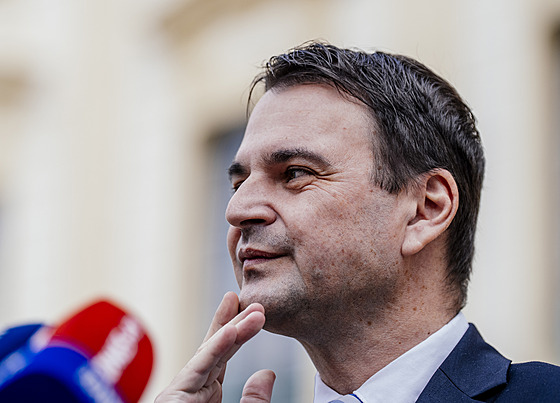 Petr Macinka (Motoristé) po jednání s prezidentem Petrem Pavlem. (6. íjna 2025)