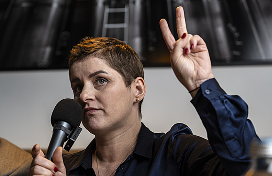 Pedvolební debata hnutí Stailo! v pivovaru Cobolis na Ládví. Na snímku Jana...