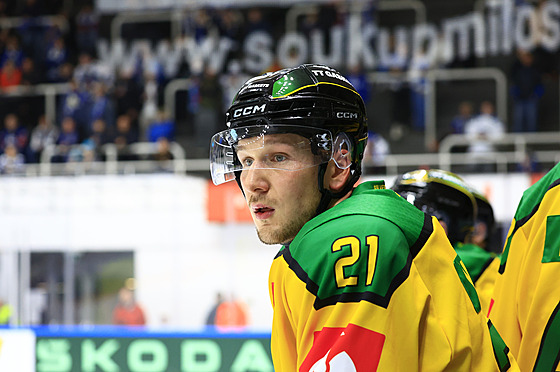 Obránce Radek Kueík z Tampere pi utkání s brnnskou Kometou.