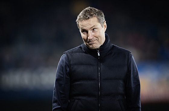 Brian Priske b�hem utkání Sparty se Shamrock Rovers.