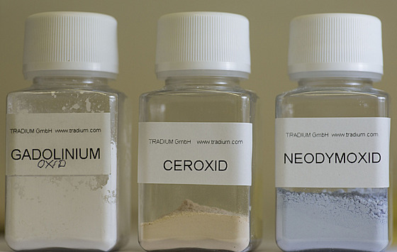 Vzácné zeminy v odmrkách nmecké spolenosti Tradium (5. listopadu 2012)