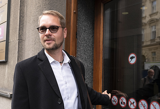 Místopedseda TOP 09 Matj Ondej Havel pichází na jednání pedsednictva...