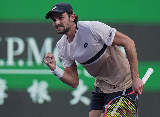 Valentin Vacherot ve tvrtfinále turnaje v anghaji.