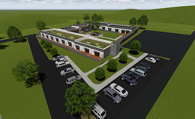 Vizualizace podoby chystaného komunitního domu pro seniory v Krásné na Asku.