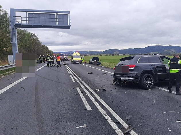 Nehoda ty aut na silnici I/35 na Svitavsku (5. íjna 2025)