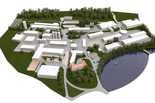 Vizualizace, jak by areál koly a kolního statku po rozsáhlé modernizaci ml...