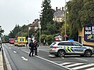 Policie uzavela Vysoanskou ulici v Praze 9 kvli pravdpodobnmu nlezu miny....