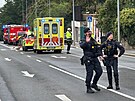 Policie uzavela Vysoanskou ulici v Praze 9 kvli pravdpodobnmu nlezu miny....