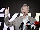 Zden�k H�ib na tiskové konferenci Pirátské strany po volbách do Sn�movny. (4....