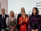 Tisková konferenci Spolu po skon�ení voleb do Sn�movny (4. �íjna 2025)