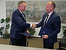 rsk starosta Martin Mrkos (vpravo) a hejtman Kraje Vysoina Martin Kukla...