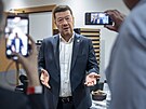 Volební �táb SPD v hotelu Don Giovanni. Tomio Okamura. (4. �íjna 2025)