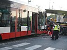 V centru Prahy u Národního divadla dolo k nehod dvou tramvají.