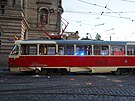 V centru Prahy u Národního divadla dolo k nehod dvou tramvají.