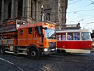 V centru Prahy u Národního divadla dolo k nehod dvou tramvají.