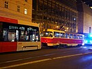 V centru Prahy u Národního divadla dolo k nehod dvou tramvají.