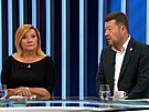 Alena Schillerov a Tomio Okamura v Nedln partii na CNN Prima News (5. jna...