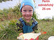 První vysnná meta malého Adama: Chytit 25cm  rybu.