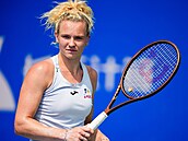 Kateina Siniaková na turnaji v ínském Wu-chanu.