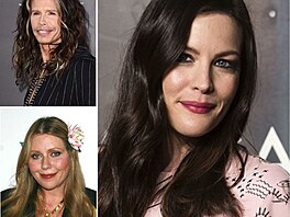 Hereka Liv Tylerová a její rodie, hudebník Steven Tyler a zpvaka Bebe...