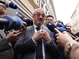 Marek Benda dorazil do volebního tábu SPOLU do hotelu Grand Majestic Plaza v...