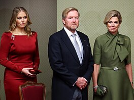 Nizozemská korunní princezna Catharina-Amalia, král Willém-Alexander a královna...