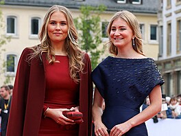 Nizozemská korunní princezna Catharina-Amalia a belgická korunní princezna...