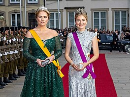 Nizozemská korunní princezna Catharina-Amalia a belgická korunní princezna...