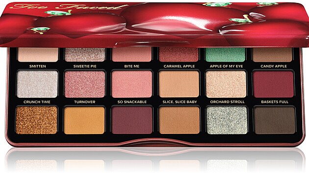 Too Faced Appley In Love: paletka onch stn, barevn se dopluj, lze je kombinovat pro rzn styly len, tpytiv i matn efekt, cena 1123 K