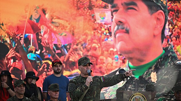 Venezuelsk� ministr obrany Vladimir Padrino L�pez (23. z��� 2025)