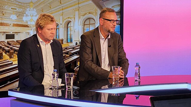 fredaktor MF DNES Jaroslav Plesl a expremir za ODS Petr Neas, host Volebnho studia iDNES.cz (4. jna 2025)