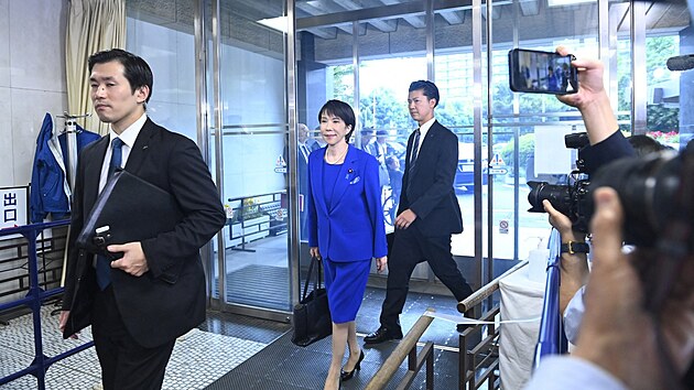 Novou ��fkou japonsk� vl�dn� Liber�ln�demokratick� strany se stala exministryn� vnitra Sanae Takai�iov�. (4. ��jna 2025)