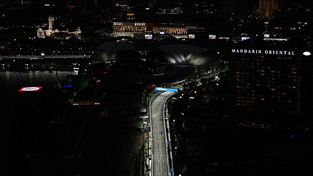 Momentka z Velk ceny Singapuru formule 1