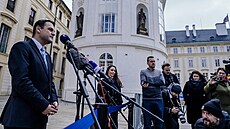 Petr Macinka (Motoristé) po jednání s prezidentem Petrem Pavlem. (6. íjna 2025)