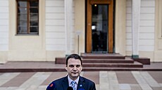 Petr Macinka (Motoristé) po jednání s prezidentem Petrem Pavlem. (6. íjna 2025)