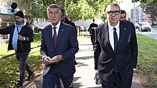 Andrej Babi� a Ale� Juchelka odevzdali sv�j hlas v Ostrav� ve volbách do...