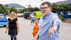 Kampa�. B�hem p�edvolební akce koalice SPOLU v Novém Ji�ín� do�lo u zimního...