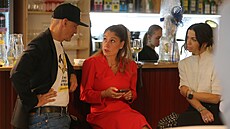 Ministryn spravedlnosti Eva Decroix v Divadelní kavárn ve tábu SPOLU (4....