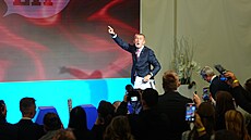 Ve volebním tábu hnutí ANO na Chodov se zaíná slavit vítzství v...