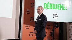 Konící premiér a lídr koalice Spolu Petr Fiala. (4. íjna 2025)