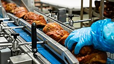 Vyuzené kusy masa jdou následn do baliky. (íjen 2025)