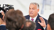 Maarský premiér Viktor Orbán pichází na jednání evropských lídr v Kodani....
