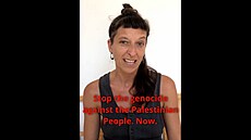 Zastavte genocidu palestinského lidu, nahrála na Vimeo.com aktivistka �árka...